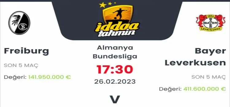 Freiburg Bayer Leverkusen İddaa Maç Tahmini 26 Şubat 2023