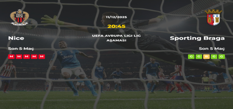 Nice Sporting Braga İddaa Maç Tahmini 11 Aralık 2025