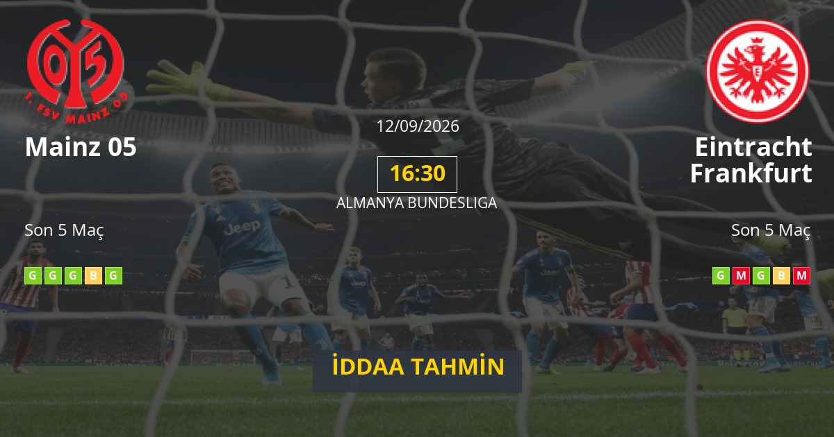 Mainz 05 Eintracht Frankfurt İddaa Maç Tahmini 12 Eylül 2026