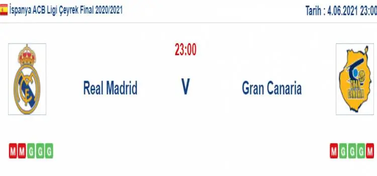 Real Madrid Gran Canaria İddaa Maç Tahmini 4 Haziran 2021