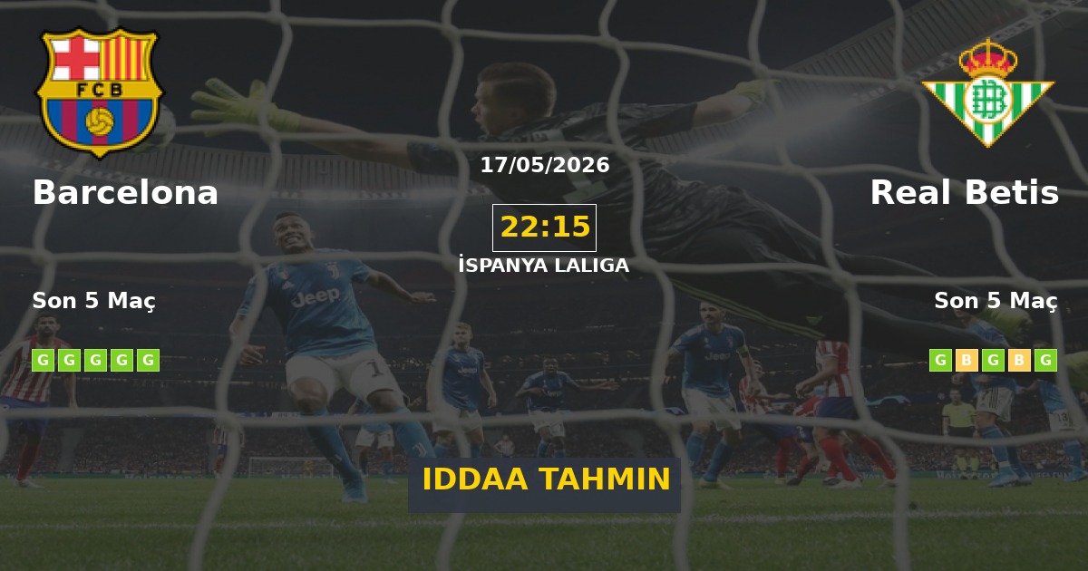 Barcelona Real Betis İddaa Maç Tahmini 17 Mayıs 2026