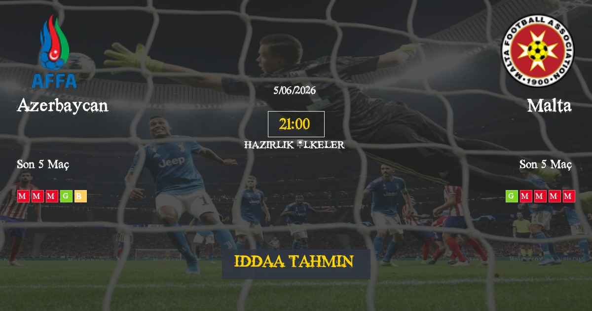 Azerbaycan Malta İddaa Maç Tahmini 05 Haziran 2026