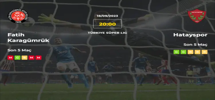 Fatih Karagümrük Hatayspor İddaa Maç Tahmini 18 Eylül 2023