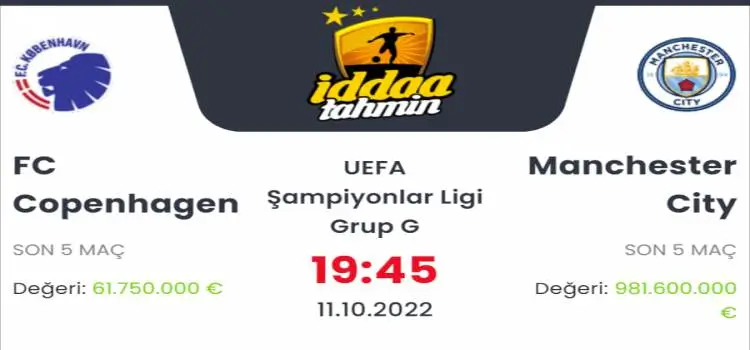 Kopenhag Manchester City İddaa Maç Tahmini 11 Ekim 2022