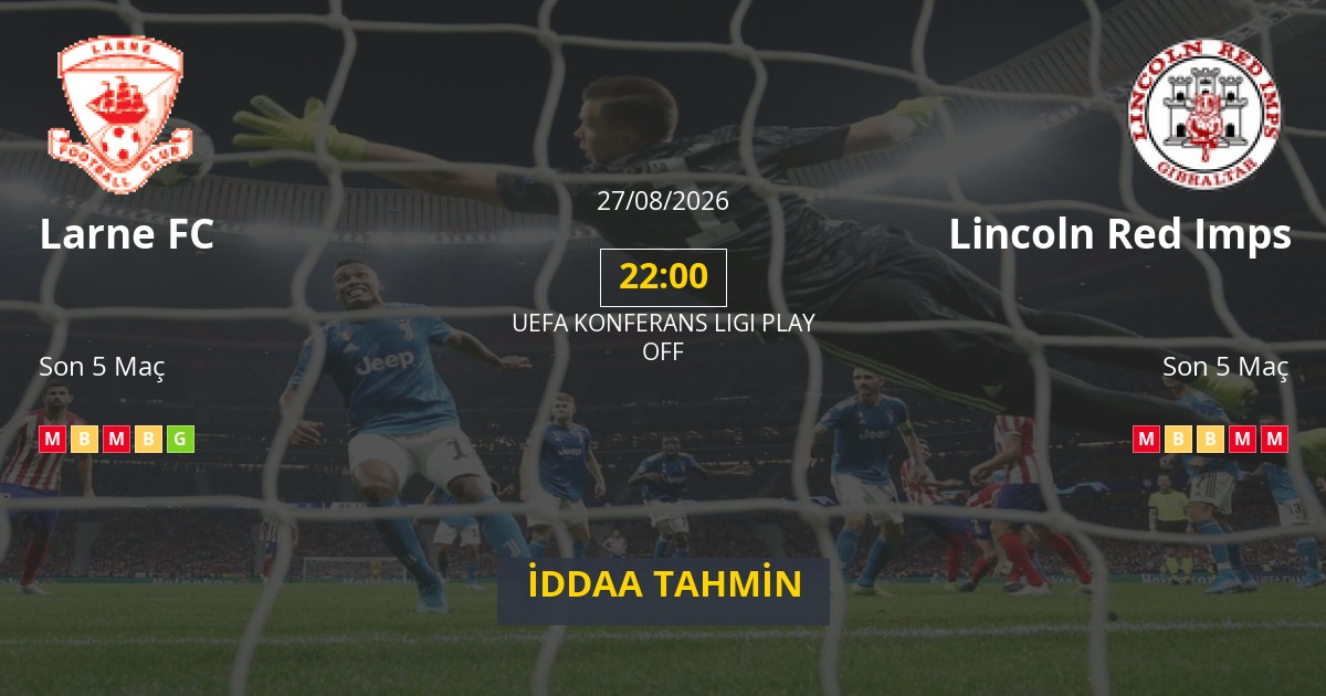 Larne FC Lincoln Red Imps İddaa Maç Tahmini 27 Ağustos 2026