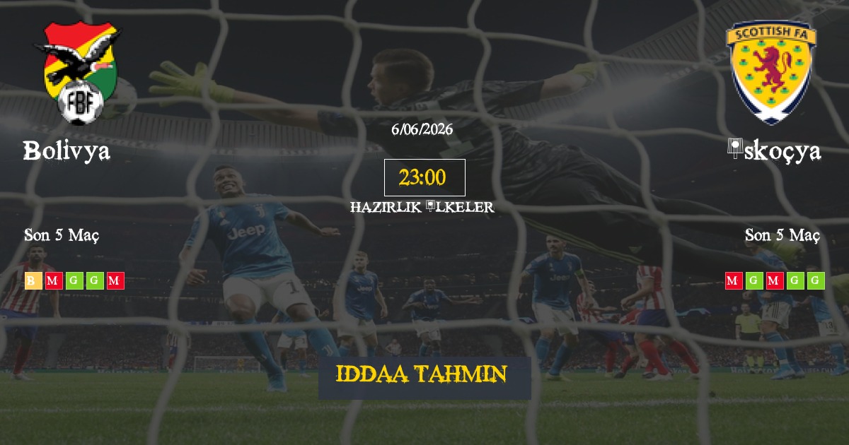 Bolivya İskoçya İddaa Maç Tahmini 06 Haziran 2026