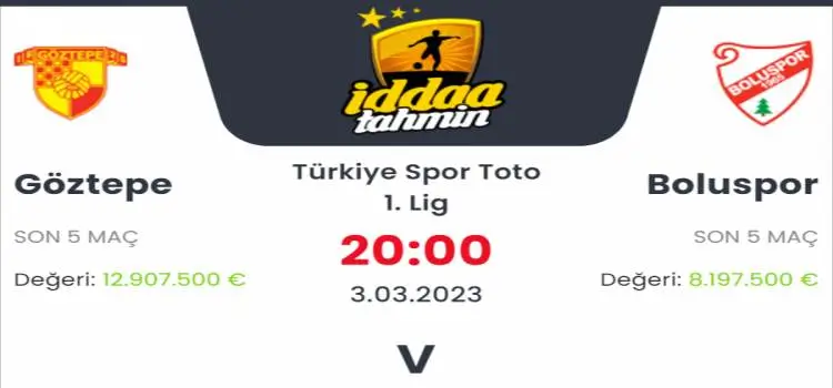 Göztepe Boluspor İddaa Maç Tahmini 3 Mart 2023