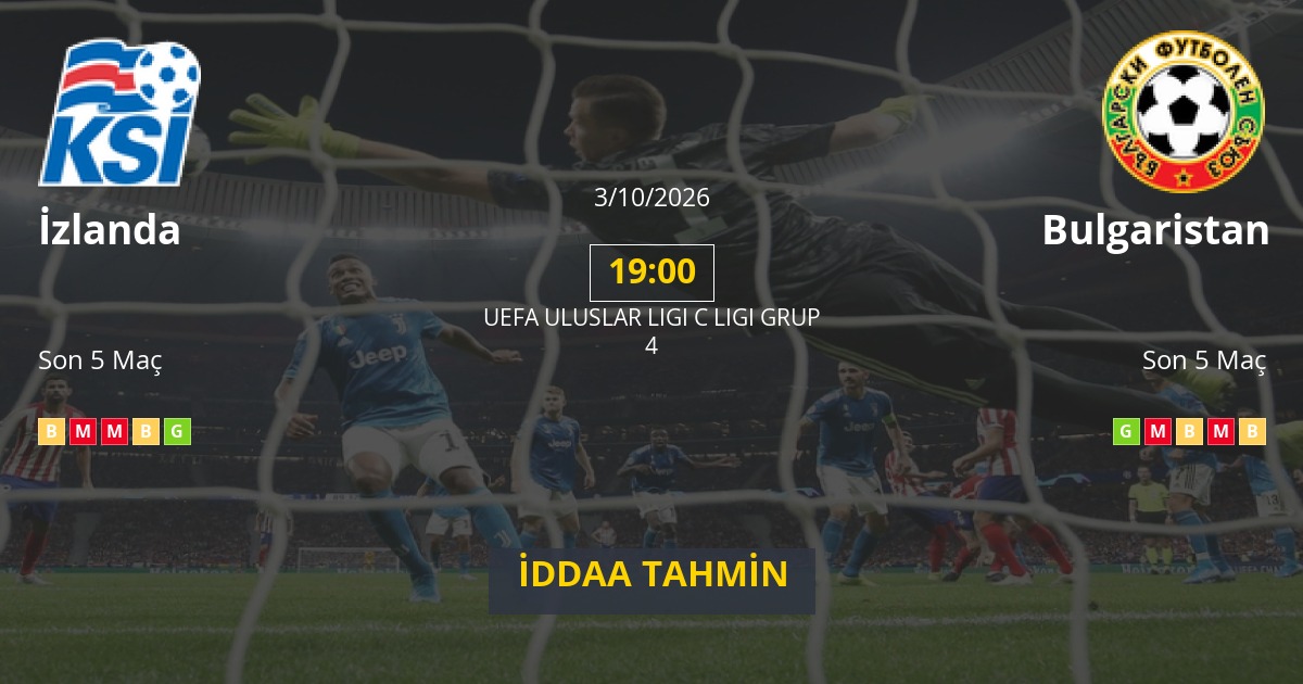 İzlanda Bulgaristan İddaa Maç Tahmini 03 Ekim 2026