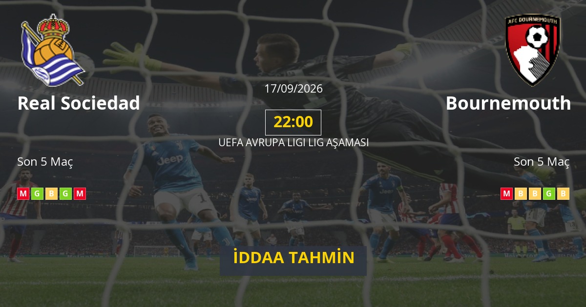 Real Sociedad Bournemouth İddaa Maç Tahmini 17 Eylül 2026