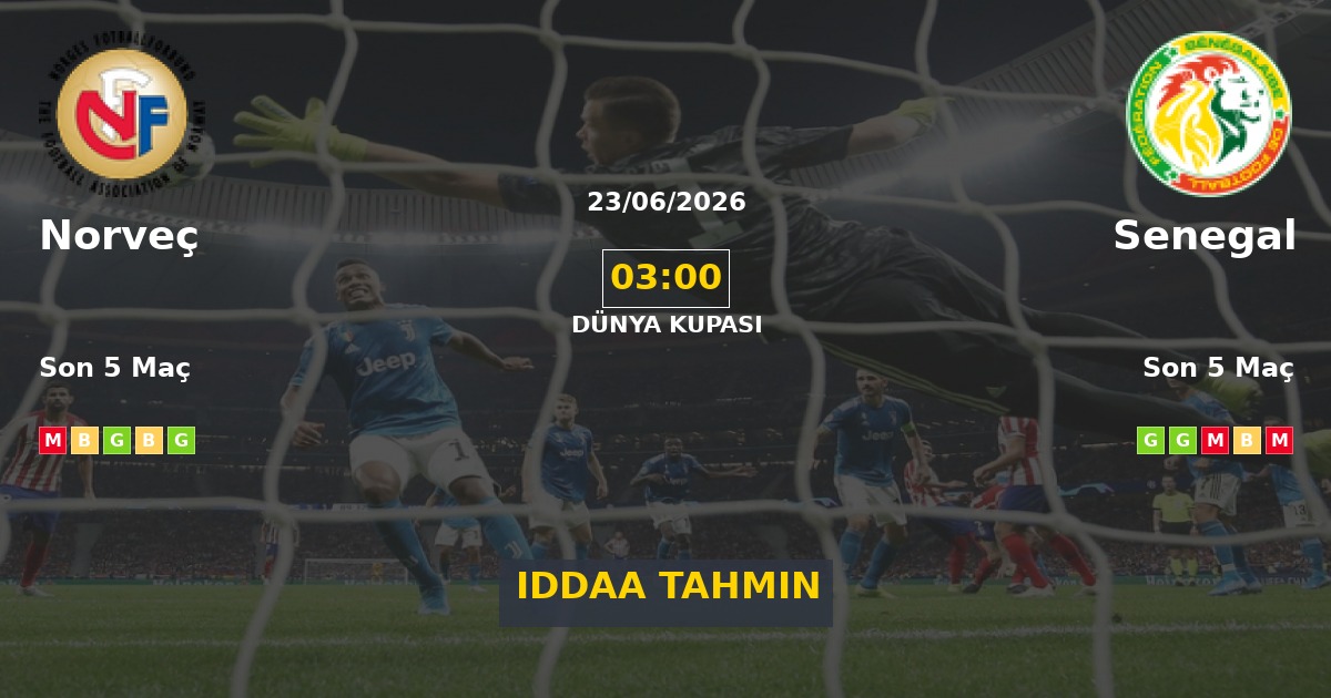 Norveç Senegal İddaa Maç Tahmini 23 Haziran 2026