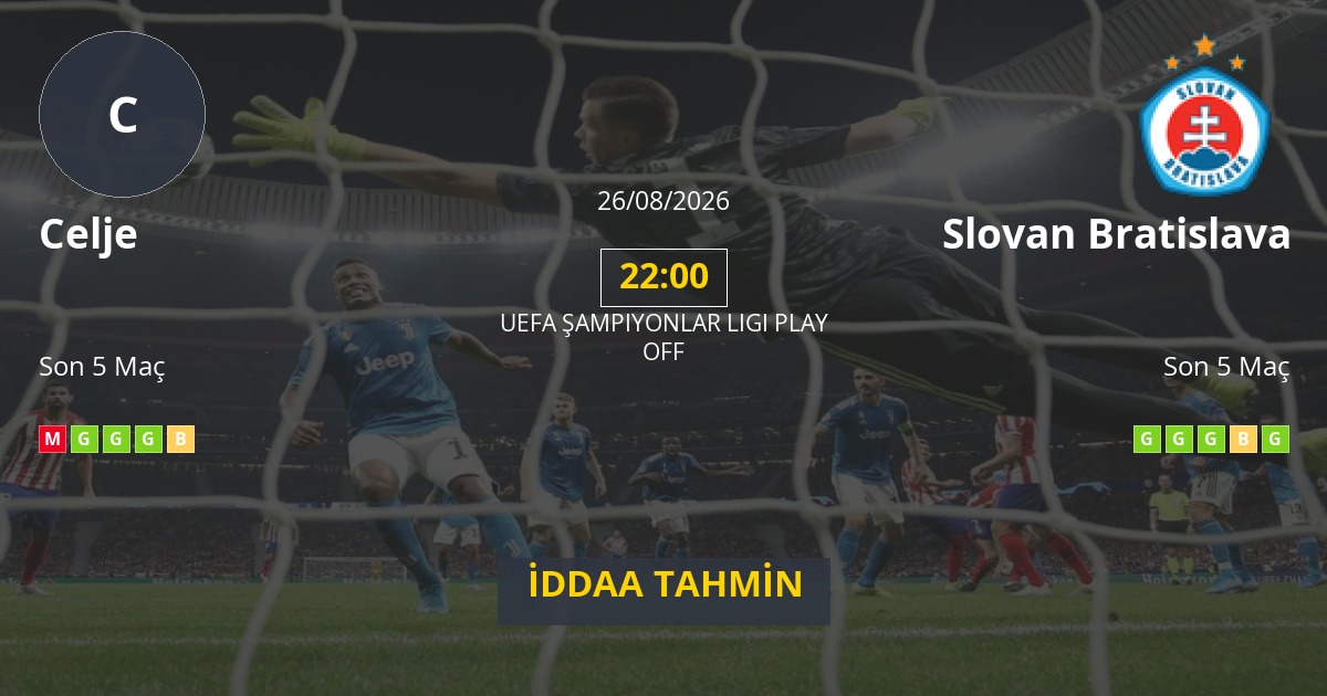 Celje Slovan Bratislava İddaa Maç Tahmini 26 Ağustos 2026