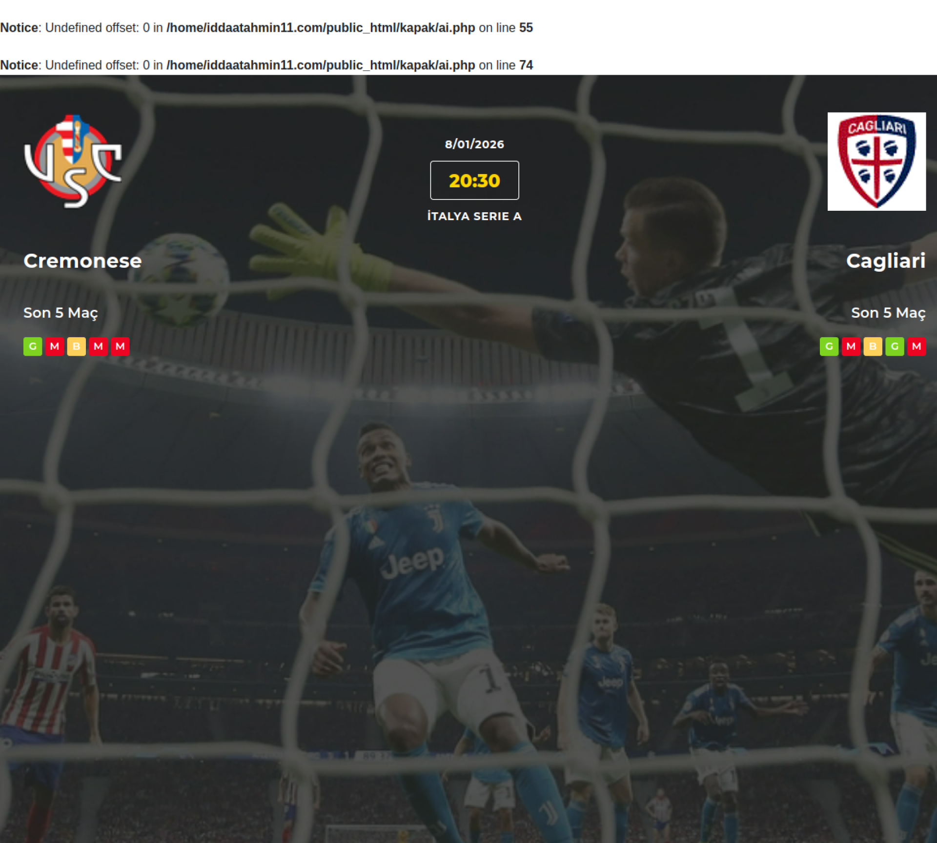 Cremonese Cagliari İddaa Maç Tahmini 08 Ocak 2026