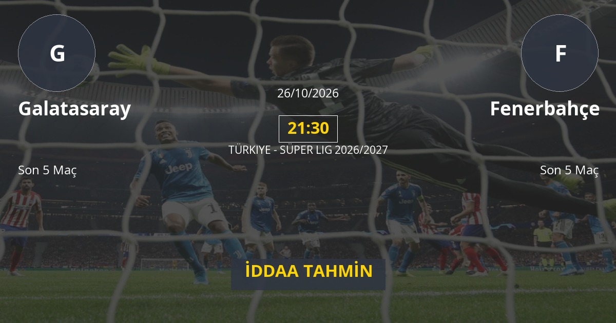 Galatasaray Fenerbahçe İddaa Maç Tahmini 26 Ekim 2026