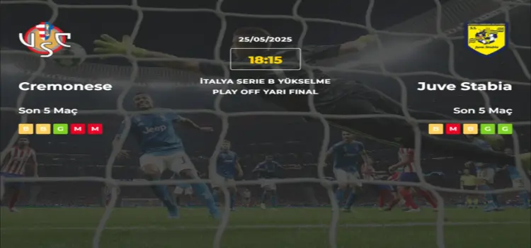 Cremonese Juve Stabia İddaa Maç Tahmini 25 Mayıs 2025