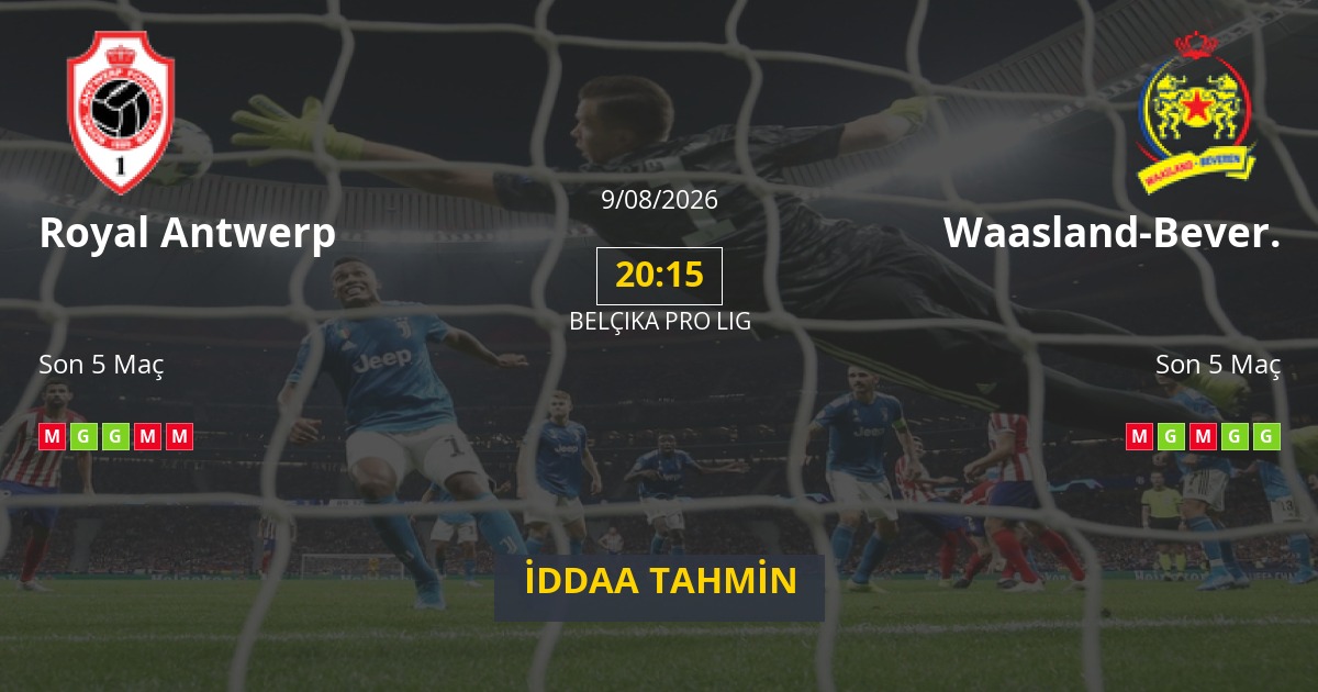 Royal Antwerp Waasland-Beveren İddaa Maç Tahmini 09 Ağustos 2026
