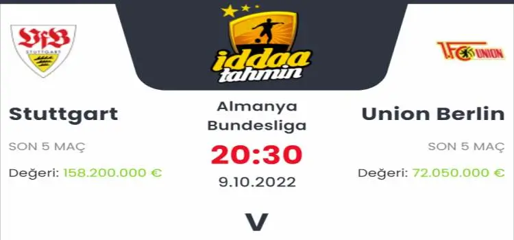 Stuttgart Union Berlin İddaa Maç Tahmini 9 Ekim 2022