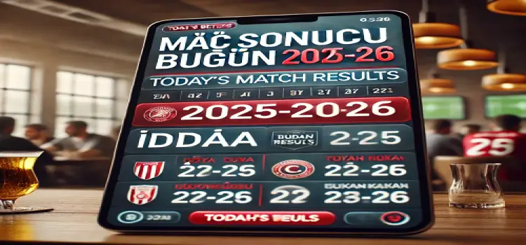 İddaa maç sonucu bugün 2025-2026