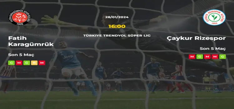 Fatih Karagümrük Çaykur Rizespor İddaa Maç Tahmini 28 Ocak 2024