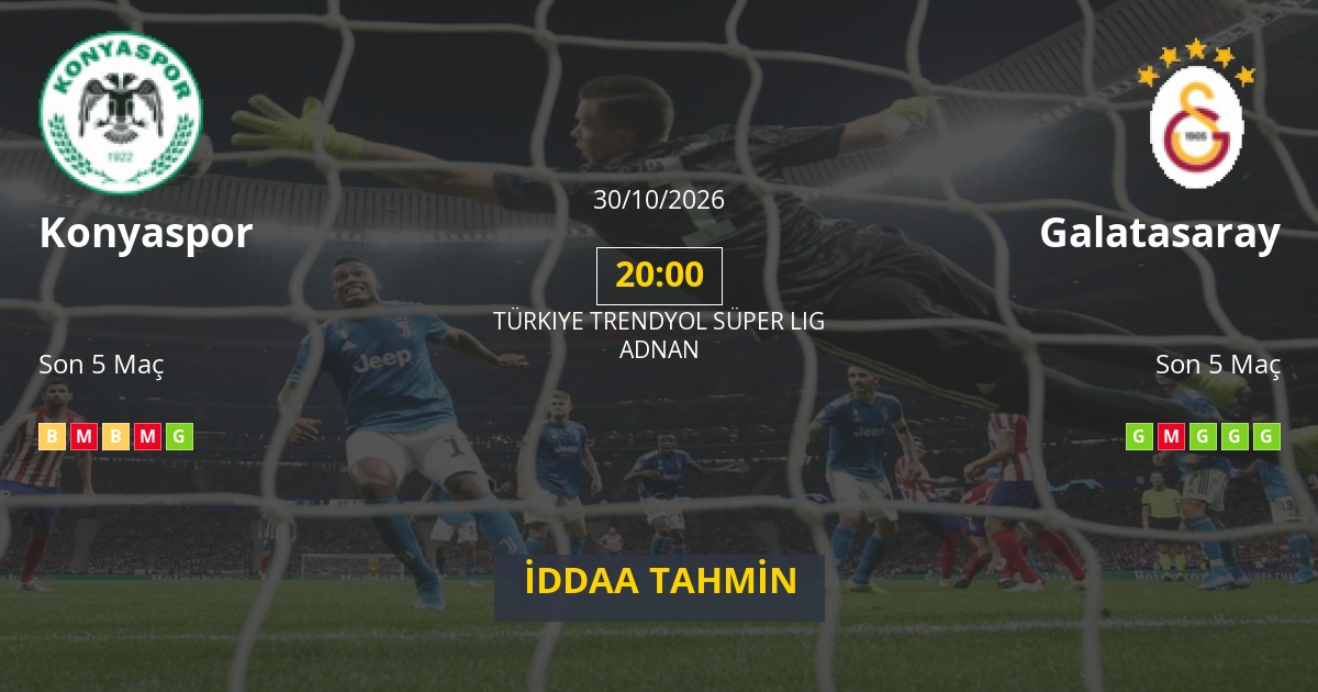 Konyaspor Galatasaray İddaa Maç Tahmini 30 Ekim 2026