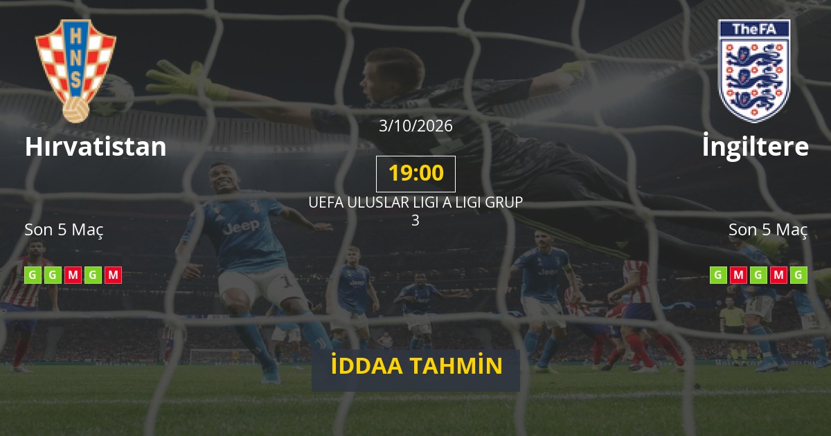 Hırvatistan İngiltere İddaa Maç Tahmini 03 Ekim 2026
