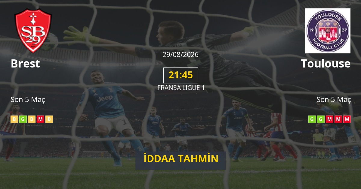 Brest Toulouse İddaa Maç Tahmini 29 Ağustos 2026
