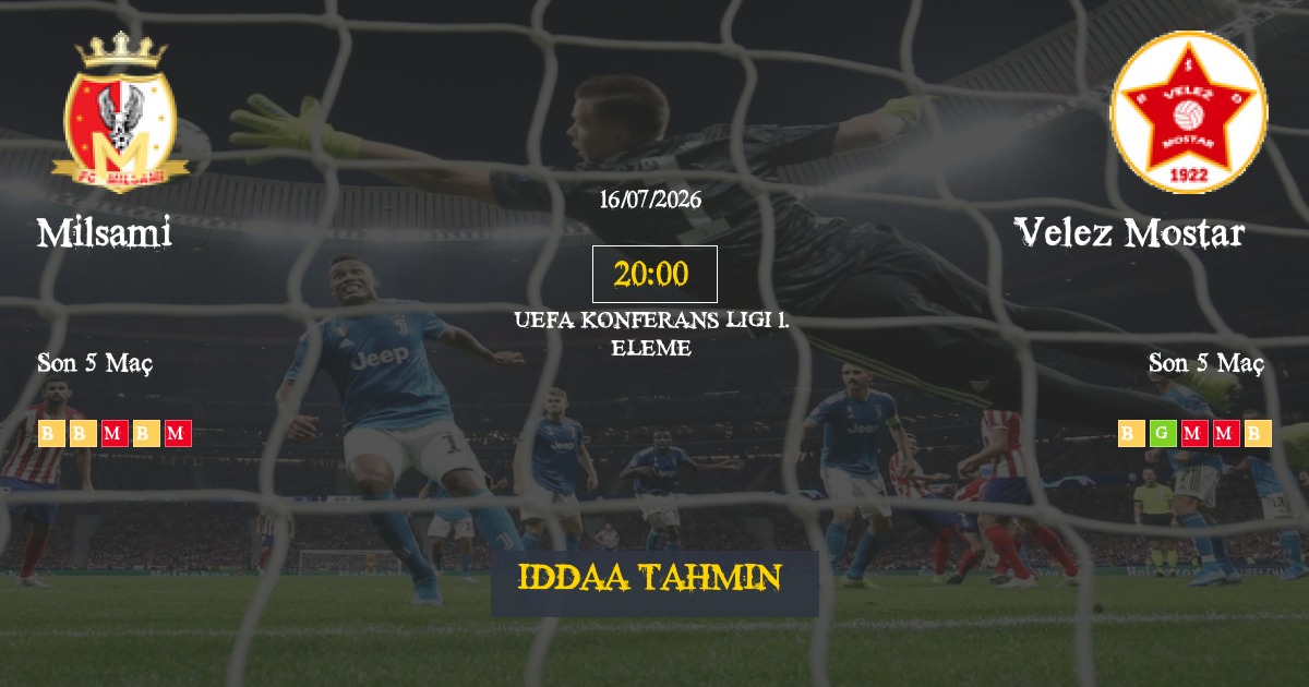 Milsami Velez Mostar İddaa Maç Tahmini 16 Temmuz 2026