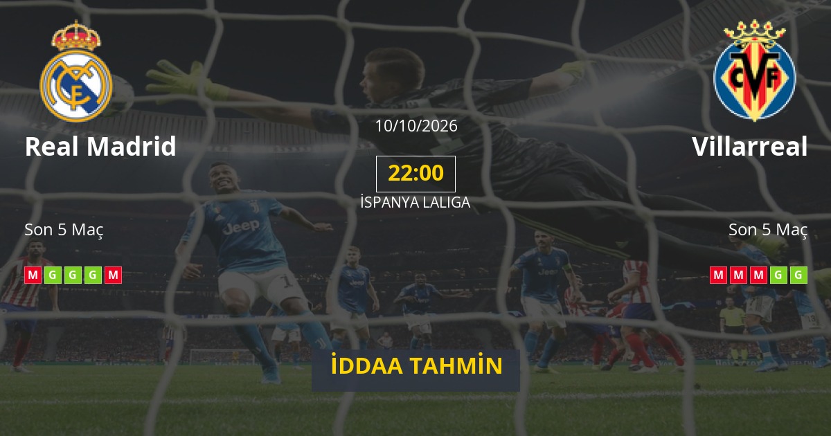 Real Madrid Villarreal İddaa Maç Tahmini 10 Ekim 2026