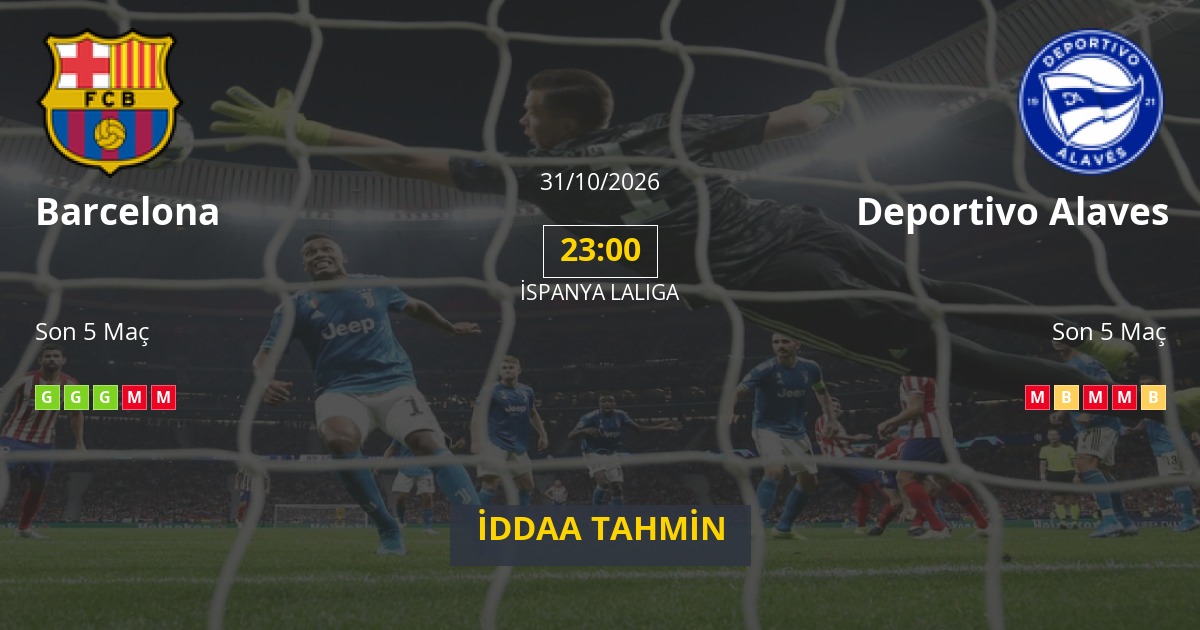 Barcelona Deportivo Alaves İddaa Maç Tahmini 31 Ekim 2026