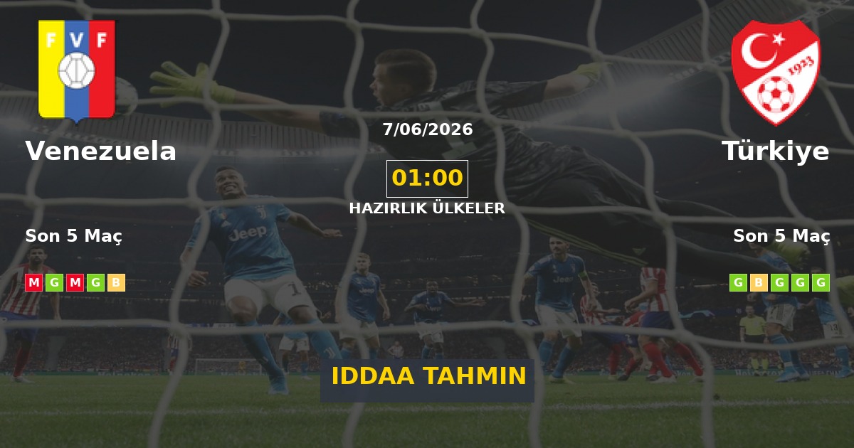 Venezuela Türkiye İddaa Maç Tahmini 07 Haziran 2026