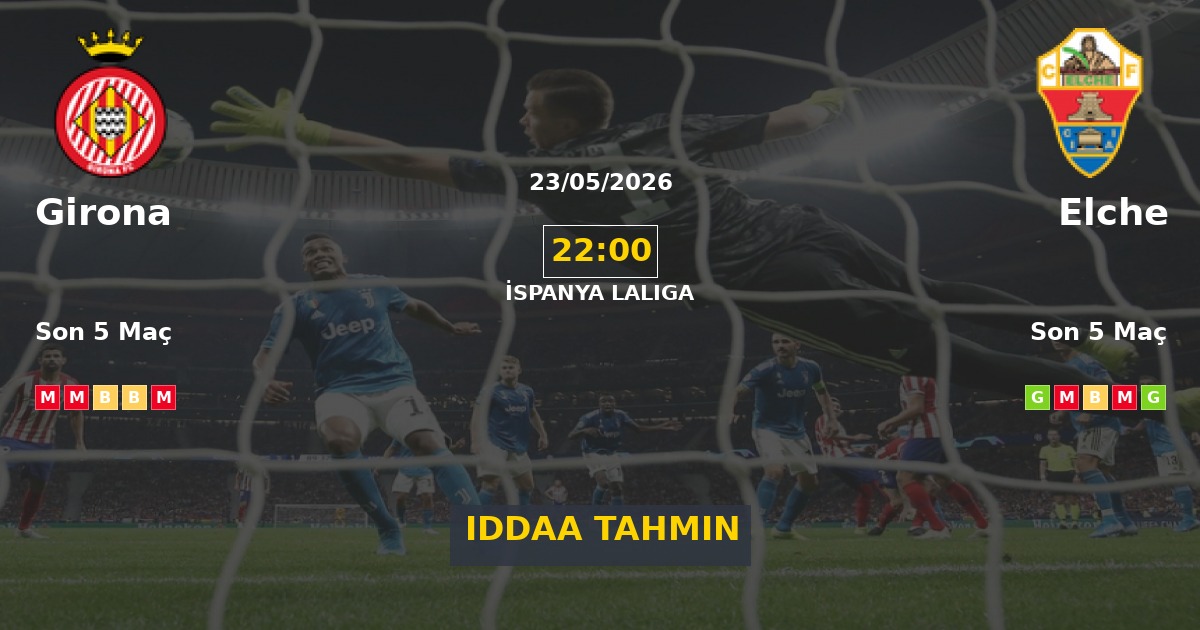Girona Elche İddaa Maç Tahmini 23 Mayıs 2026