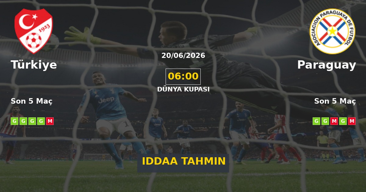 Türkiye Paraguay İddaa Maç Tahmini 20 Haziran 2026