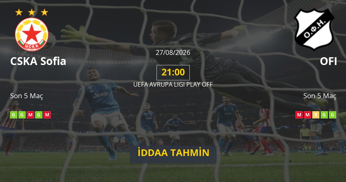 CSKA Sofia OFI İddaa Maç Tahmini 27 Ağustos 2026