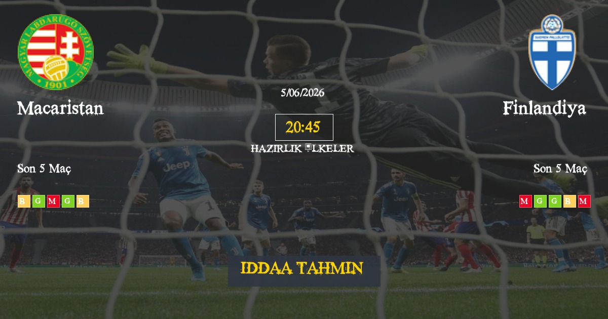 Macaristan Finlandiya İddaa Maç Tahmini 05 Haziran 2026