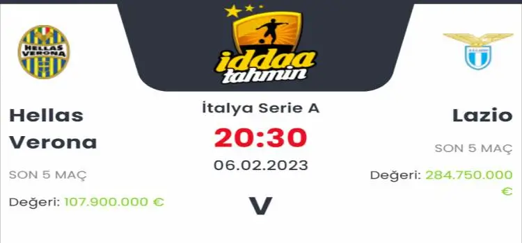 Hellas Verona Lazio İddaa Maç Tahmini 6 Şubat 2023