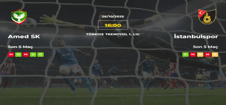 Amedspor İstanbulspor İddaa Maç Tahmini 26 Ekim 2025