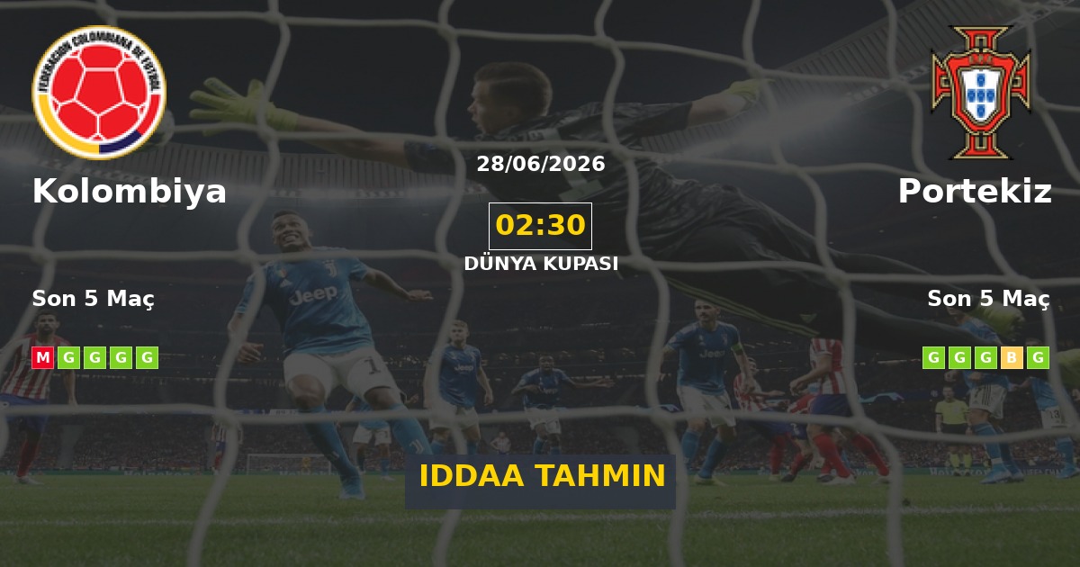 Kolombiya Portekiz İddaa Maç Tahmini 28 Haziran 2026