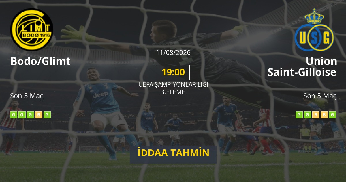 Bodo/Glimt Union Saint-Gilloise İddaa Maç Tahmini 11 Ağustos 2026