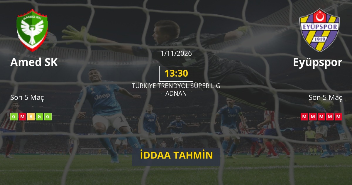 Amed SK Eyüpspor İddaa Maç Tahmini 01 Kasım 2026