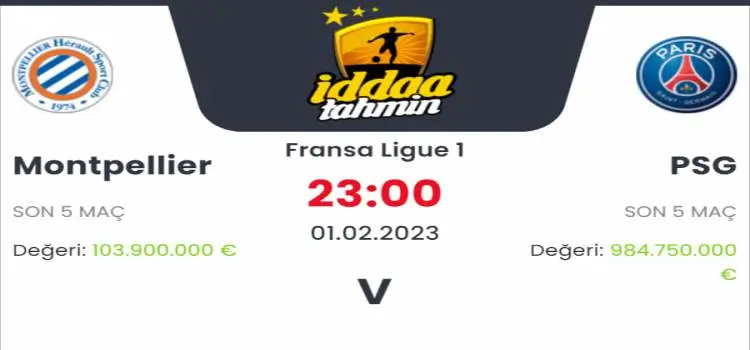Montpellier PSG İddaa Maç Tahmini 1 Şubat 2023