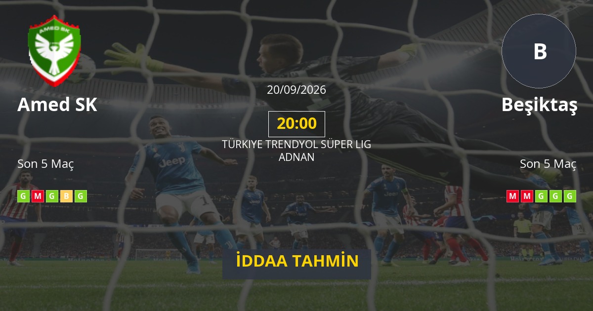 Amed SK Beşiktaş İddaa Maç Tahmini 20 Eylül 2026