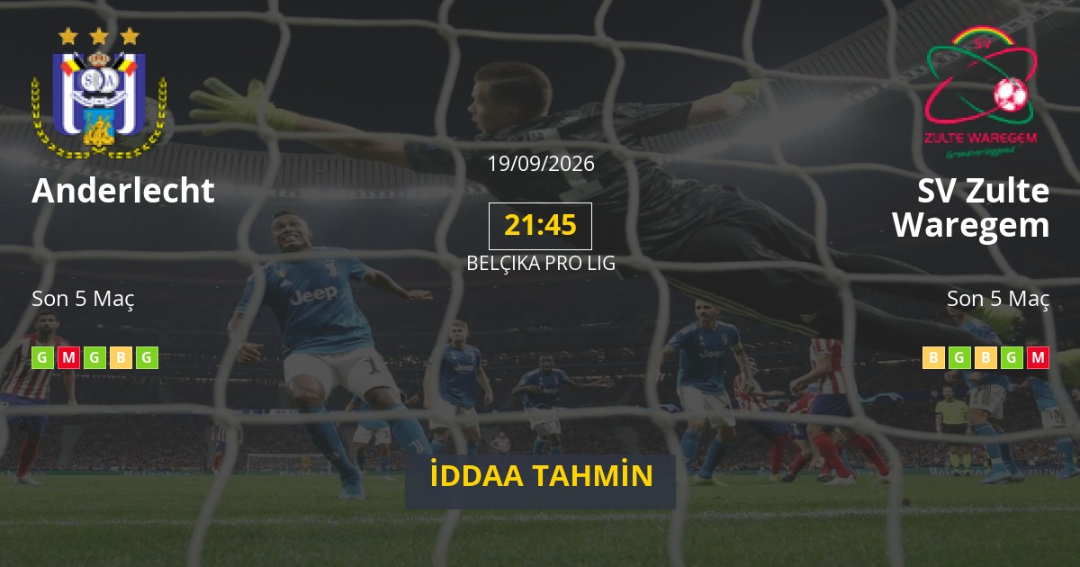 Anderlecht SV Zulte Waregem İddaa Maç Tahmini 19 Eylül 2026