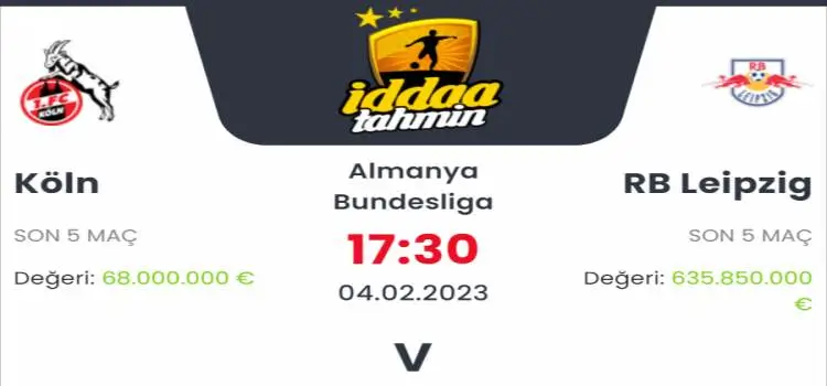 Köln Leipzig İddaa Maç Tahmini 4 Şubat 2023
