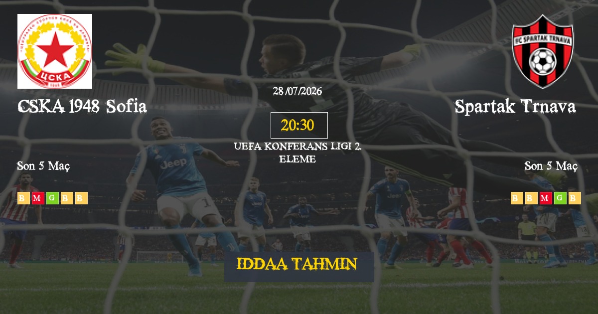CSKA 1948 Sofia Spartak Trnava İddaa Maç Tahmini 28 Temmuz 2026