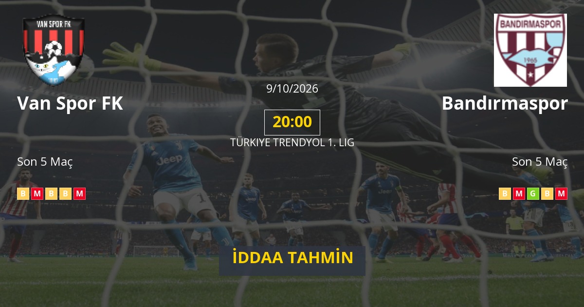 Van Spor FK Bandırmaspor İddaa Maç Tahmini 09 Ekim 2026