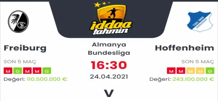 Freiburg Hoffenheim İddaa Maç Tahmini 24 Nisan 2021
