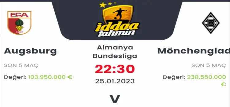 Augsburg Mönchengladbach İddaa Maç Tahmini 25 Ocak 2023