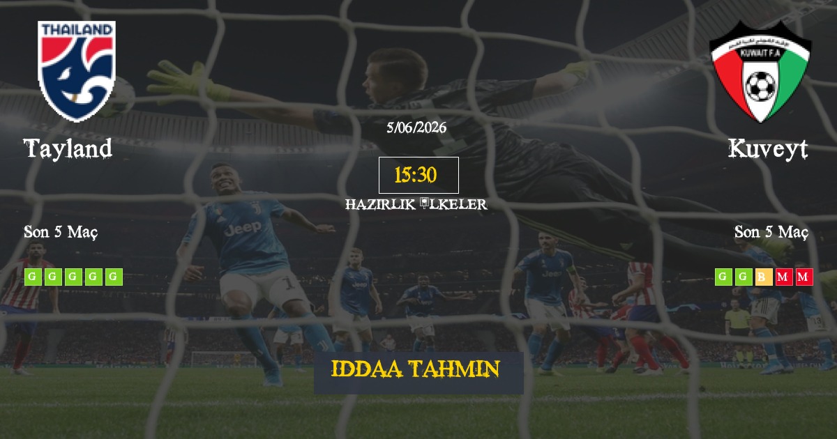 Tayland Kuveyt İddaa Maç Tahmini 05 Haziran 2026