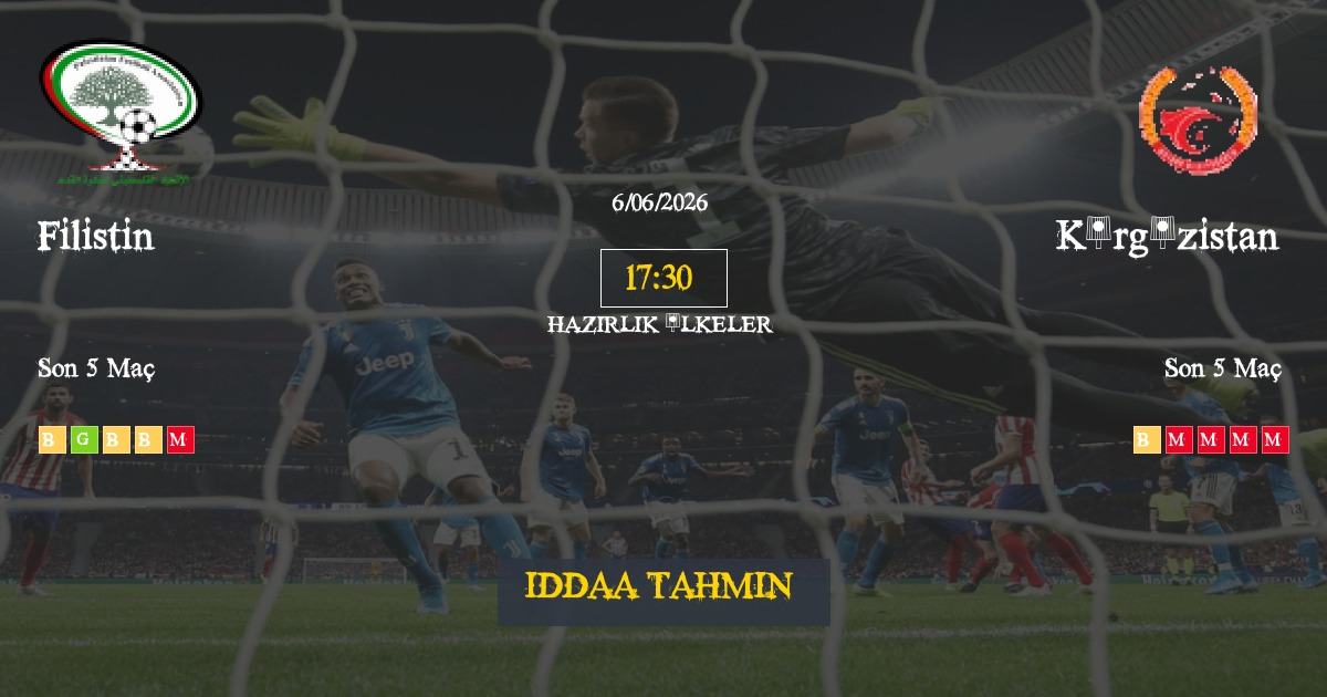 Filistin Kırgızistan İddaa Maç Tahmini 06 Haziran 2026