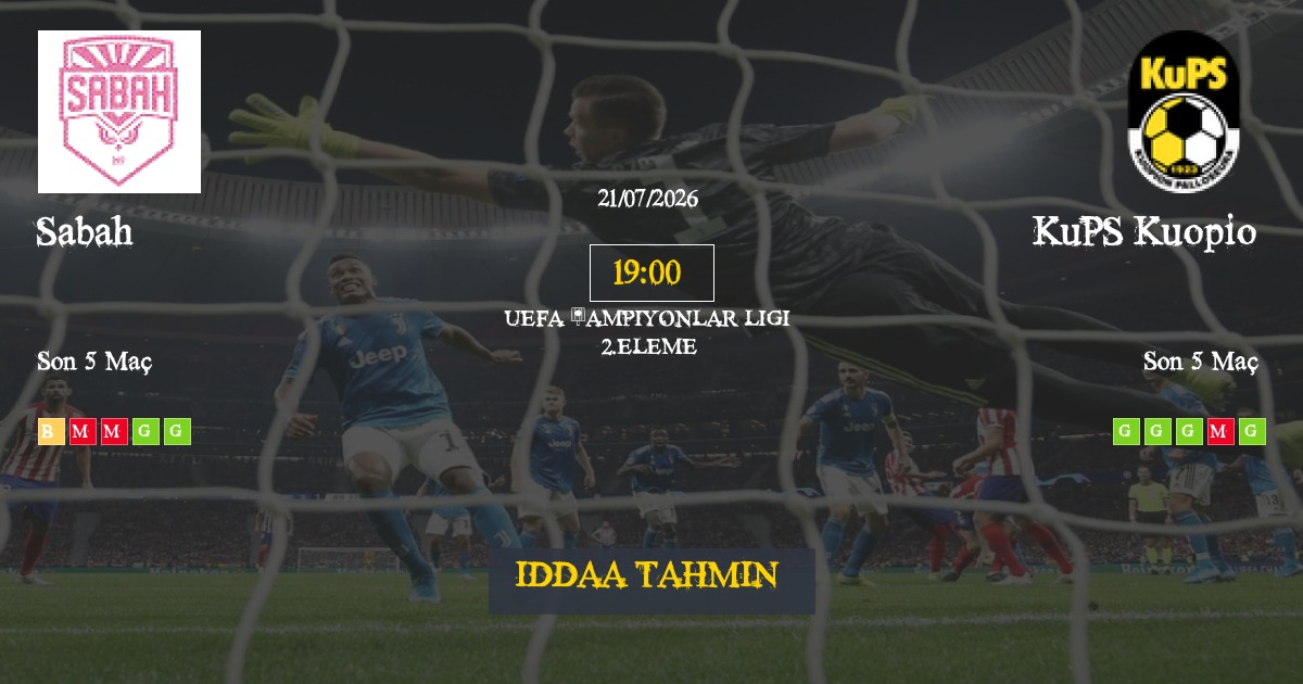 Sabah KuPS Kuopio İddaa Maç Tahmini 21 Temmuz 2026