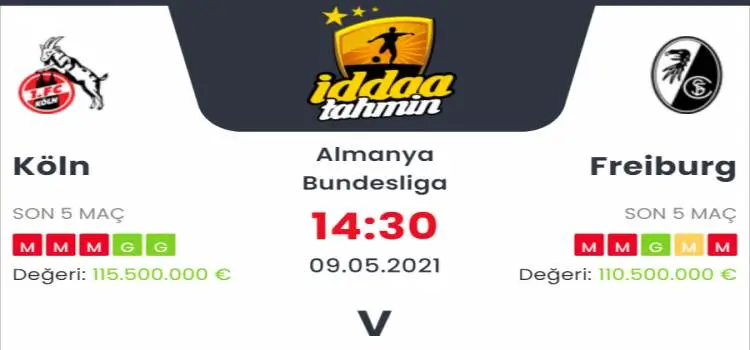Köln Freiburg İddaa Maç Tahmini 9 Mayıs 2021